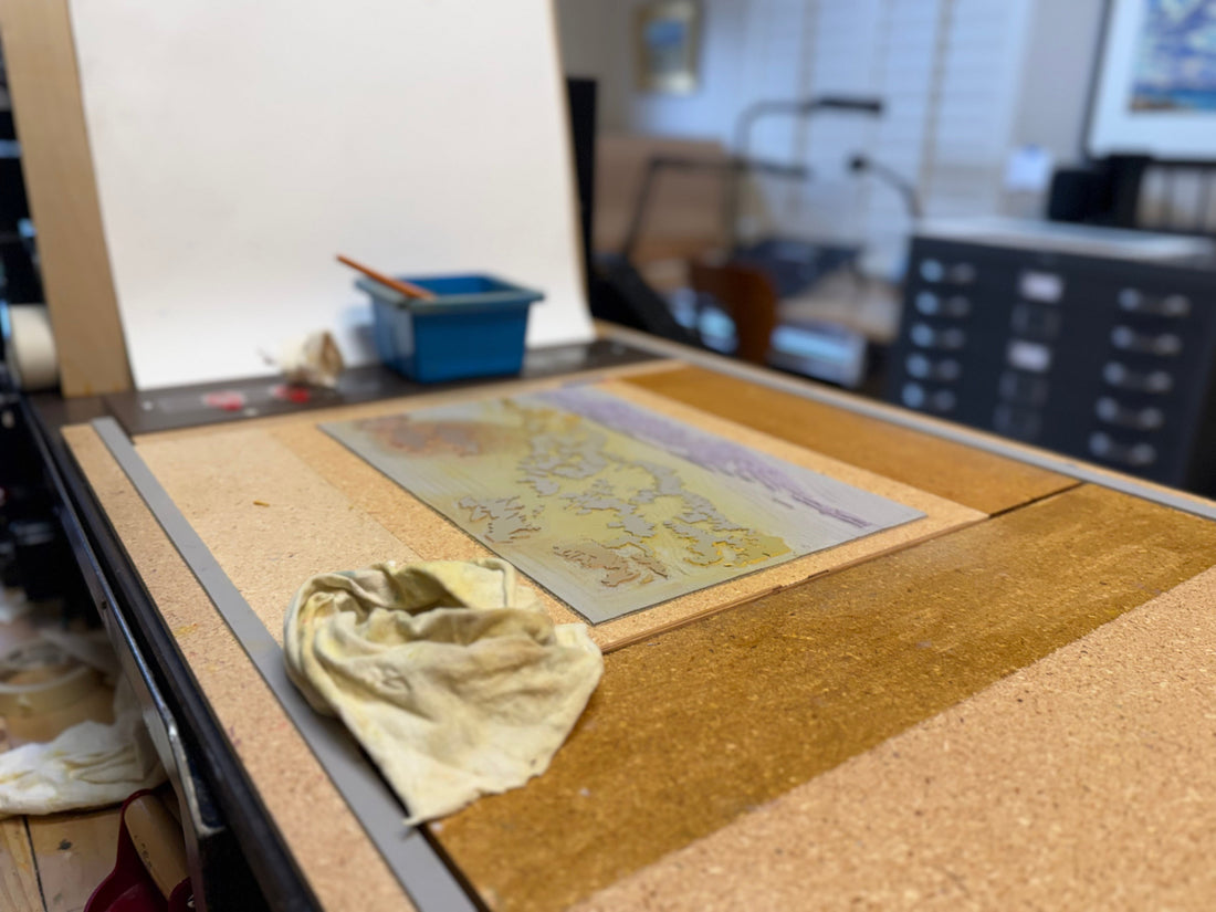 How Nevada and Lake Tahoe Landscapes Shape Craig Mitchell’s Block Prints