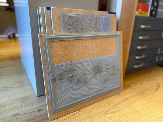 Craig Mitchell's block print supplies.