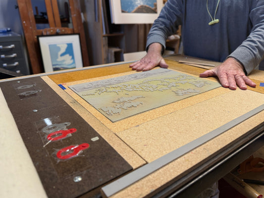 Nevada block printer and artist Craig Mitchell